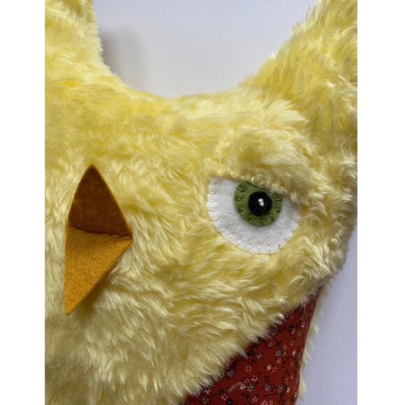 Woodland Owl Stuffed Animal Plushie Upcycled Hugging Buddy Neck Rest Pillow - Picture 2 of 3